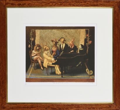 Claude VERLINDE (1927-2020)
La boite à musique
Estampe...