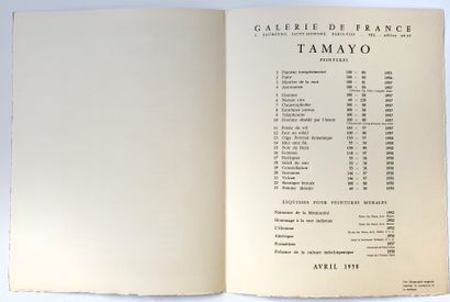 Rufino TAMAYO (1899 – 1911)
Tête, 1958
Lithographie...