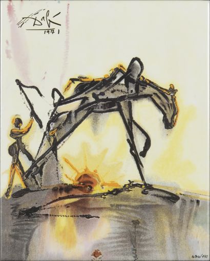 Salvador DALI (1904-1989) D'après 
Le cheval...