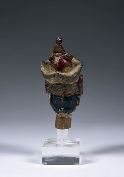 Wayang Golek puppet head
with moving eyes
Java
Polychrome...