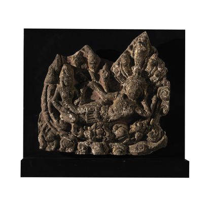 Vishnu on the serpent of eternity
Khmer art,...