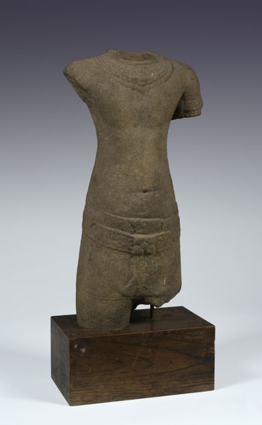 Torso of male deity
Khmer Empire, Bayon style,...