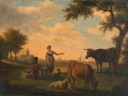 École romantique
Le pécheur et la fermière...