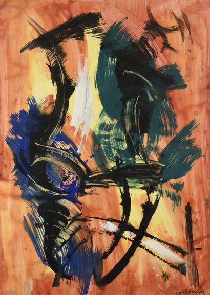Gérard SCHNEIDER (1896 - 1986)
Untitled,...