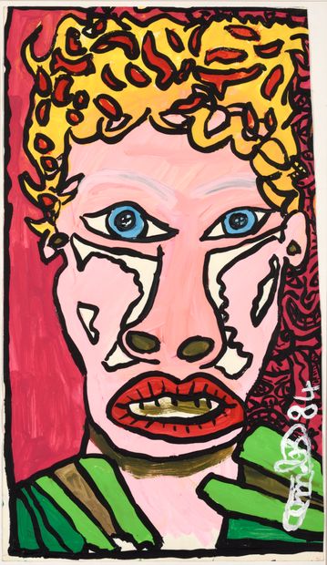Robert COMBAS (born 1957)
Portrait de femme,...