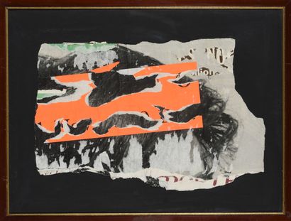 Raymond HAINS (1926 - 2005) 
Abstract composition,...