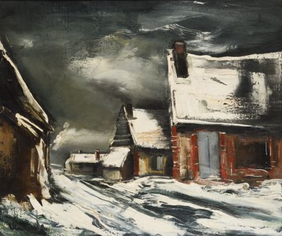 Maurice De VLAMINCK (1876 - 1958) 
Village...
