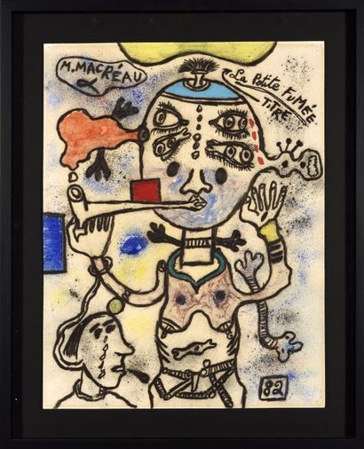 Michel MACRÉAU (1935 - 1995) 
La petite fumée,...