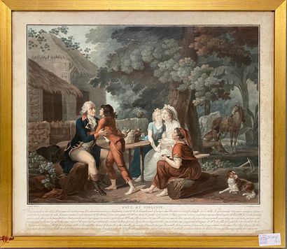 PAUL ET VIRGINIE
Ensemble six gravures en...
