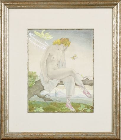 Ecole Française 
Couple allongé et femme...
