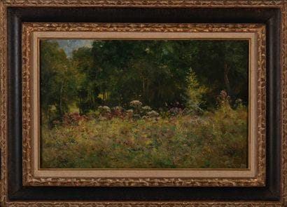 Ecole Française 
Sous-bois
Huile sur toile,...
