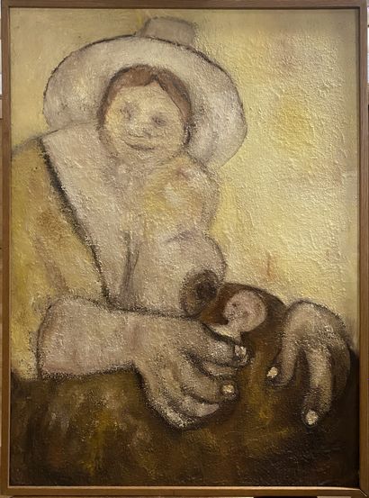 XXe - CARESSE
Maternité, 1980
Huile sur toile...