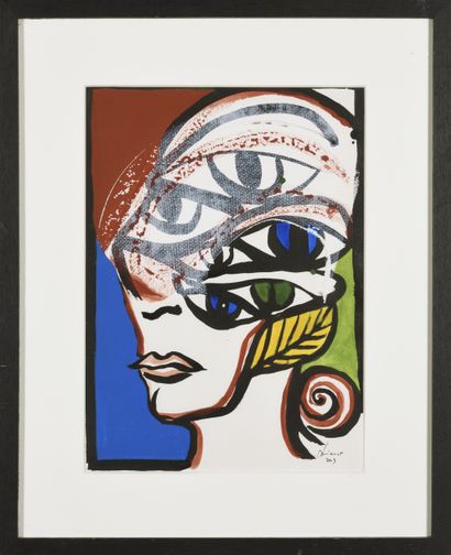 Hervé HALF (1955-2016)
La femme aux foulards,...