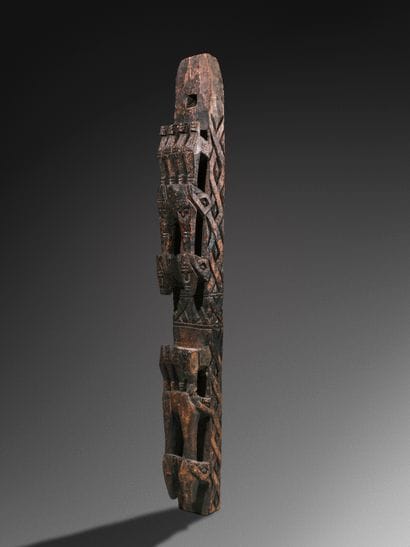 Kafir architectural pillar 
Afghanistan (Nuristan)...