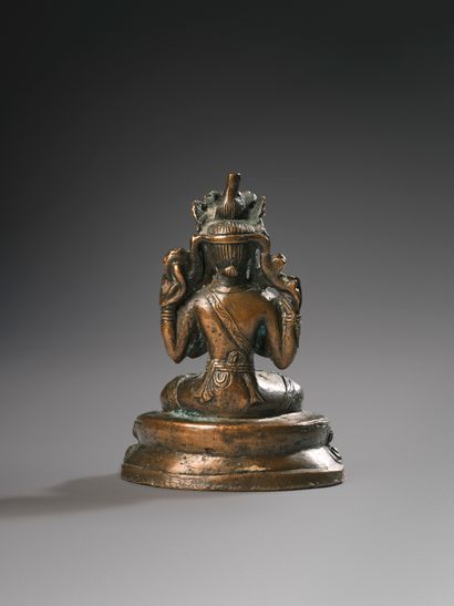 Sadakshari Lokeshvara
Tibet circa 16° siècle
Alliage...