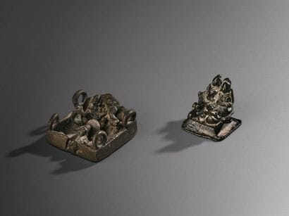 Two Linga worship scenes
India, Maharastra...