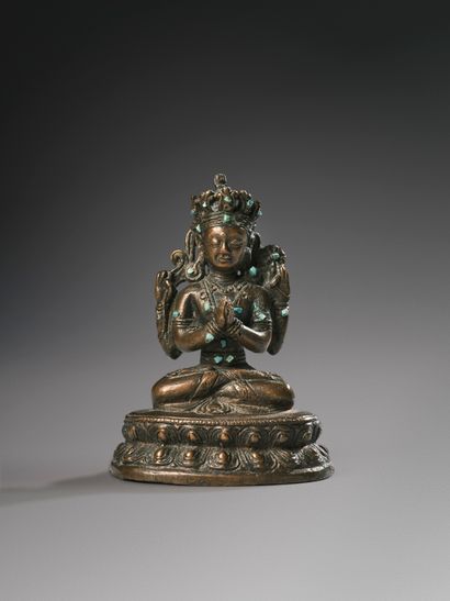 Sadakshari Lokeshvara
Tibet circa 16° siècle
Alliage...