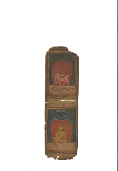 Ensemble de quatre Tsakli
Tibet circa 14°-15°...