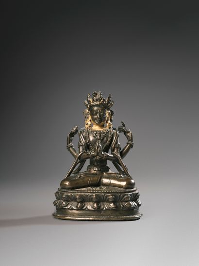 Sadakshari Lokeshvara
Tibet circa 16° siècle
Alliage...