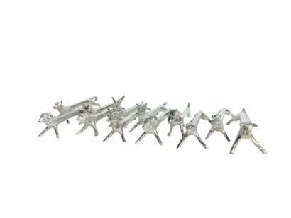 Twelve knife-holders decorated with forest...