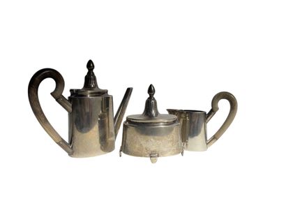 Silver service including: a small coffee...