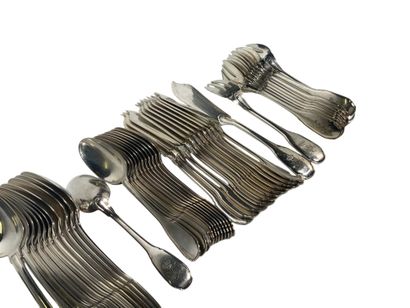 Part of a Minerve hallmarked silver cutlery...