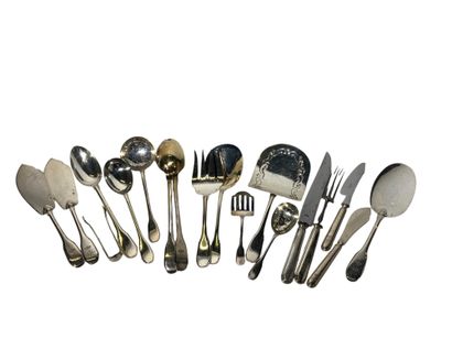 Part of a Minerve hallmarked silver cutlery...