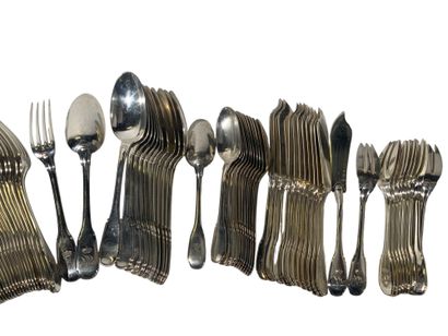 Part of a Minerve hallmarked silver cutlery...