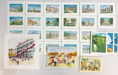 Lot of prints including: 

Jean FERNAND (born...