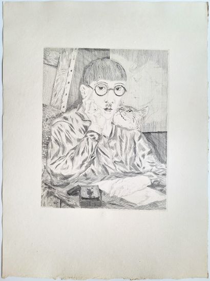Tsuguharu Léonard FOUJITA (1886 - 1968) 
Self-portrait...