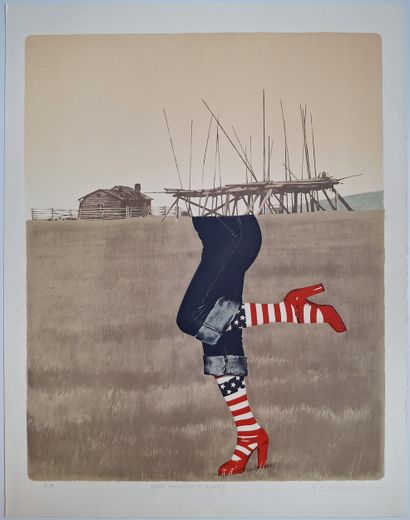 Yrjo EDELMANN (1941-2016)
America
Color lithograph...