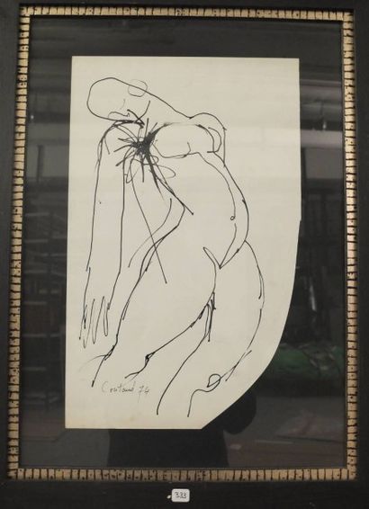 Non venu
Femme,1974 Encre sur papier signé...