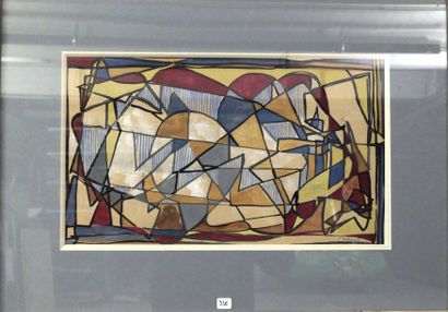 CADORET Michel 1912-1985
Composition abstraite...