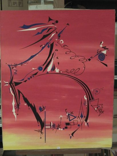 ÉCOLE RUSSE
Composition abstraite, 1990 Huile...