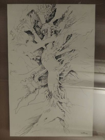 LOUTRE
Composition fantastique, 1963 Encre...