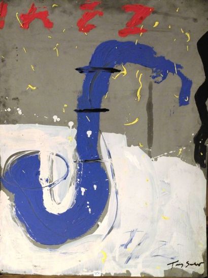 SOULIE Tony, né en 1955
JAZZ Huile sur plaque...