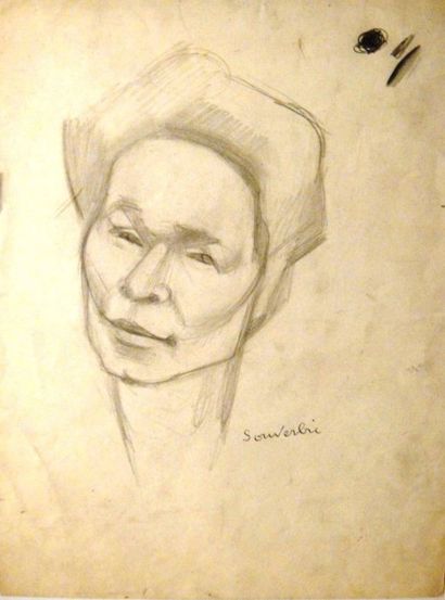SOUVERBIE Jean (1891-1981)
Portrait de femme...