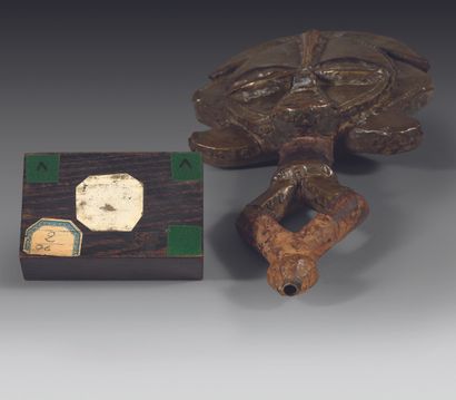 Figure gardienne de reliquaire Kota
Gabon
Bois...