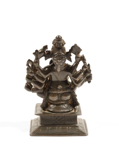 Mahaganapati et sa compagne
Inde circa XVIIe-XVIIIe...