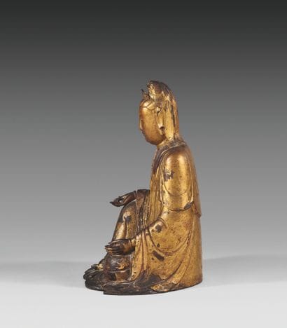 Guanyin
Chine circa XVIIe siècle
Alliage...