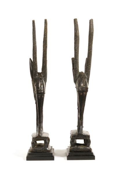 Couple de cimiers Ci wara Bamana (Mali)
Bois....