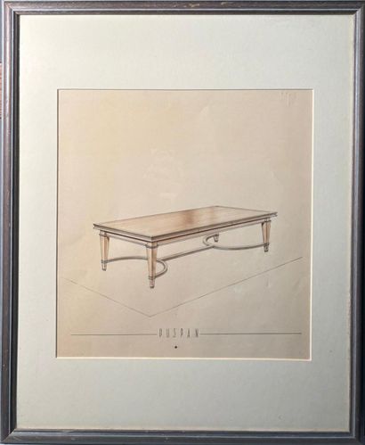 Table basse, luminaire et selette 
Ensemble...