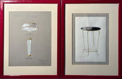 Table basse, luminaire et selette 
Ensemble...