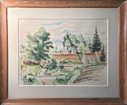 André DIGNIMONT (1891-1965)
Vue d'une ferme
Aquarelle...