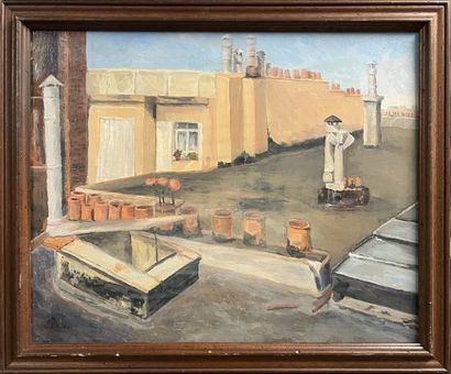 S.RIVIANI
Vue sur les toits
Huile sur toile...