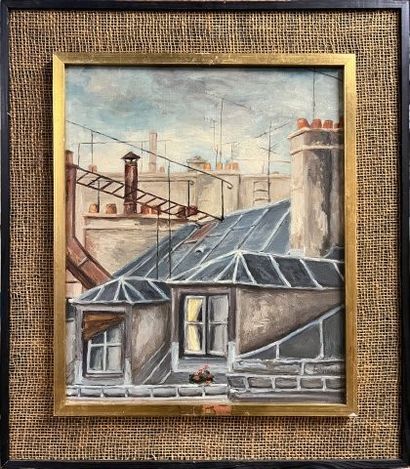 S.RIVIANI
Paysage parisien
Huile sur toile,...