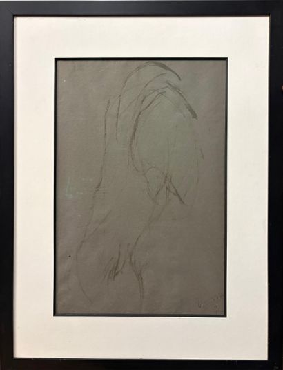 Jean FAUTRIER (1898-1964)
Nu
Lavis d'encre...