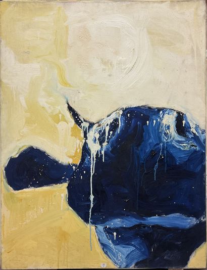 Nancy WAJSBROT 
La vache bleu
Huile su toile,...