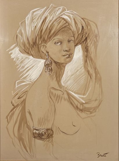 Thierry BRUET (né en 1949)
Portrait de femme...