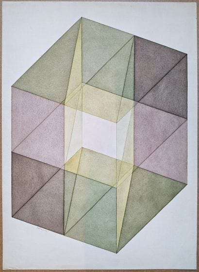 Ronald ABRAM (1938-1999) 
Composition abstraite,...